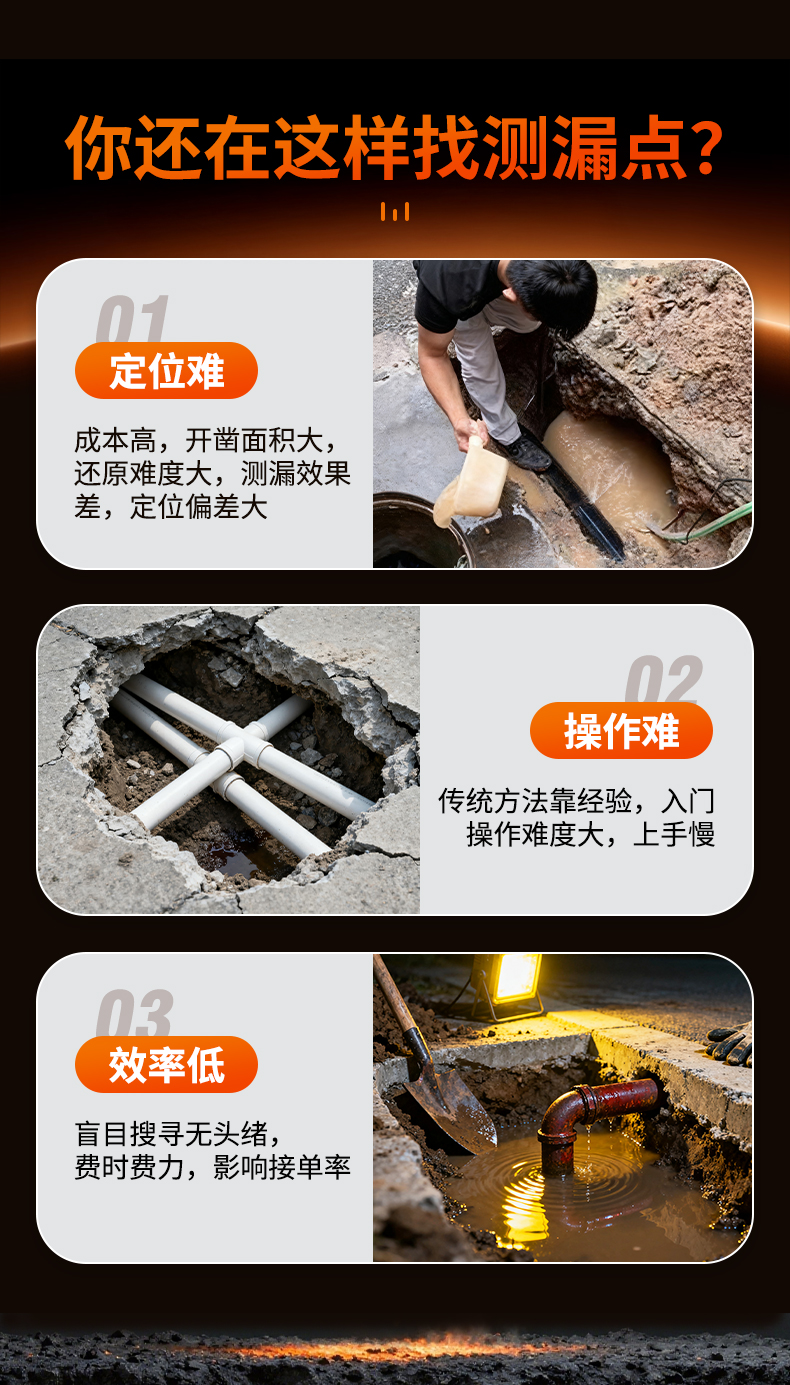 普奇PQ125A管道测漏仪