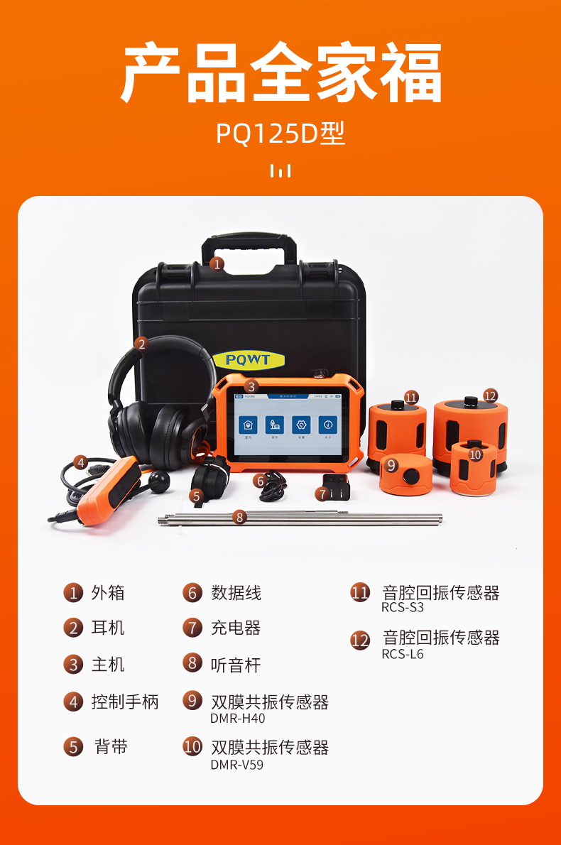 普奇PQ125D 管道漏水检测仪