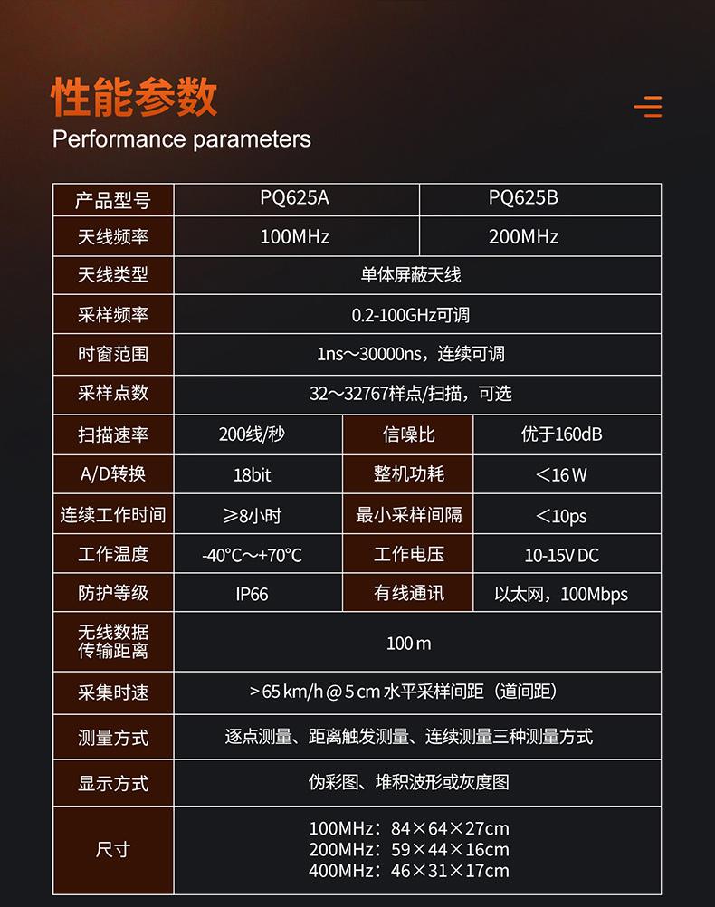 普奇PQ625地质雷达系统